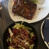 Vegan Spareribs, kartoffeln  at Cafe Erde in Graz