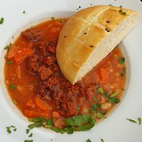 Serbischer Bohnensuppe at Cafe Erde in Graz