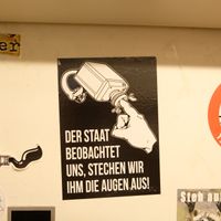 Stickers at Cafe Erde in Graz