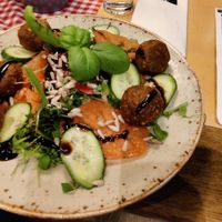 Salad with herb balls at MUC - Airbräu Next to Heaven - T2 in Munich