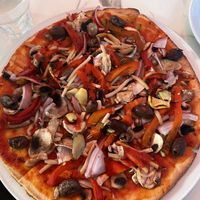 my sad vegan gf pizza🙃🙃  at Caminetto Italian Restaurant and Pizzeria in The Rocks