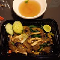 Noodles in black soy sauce at Eat Me Veggie & Vegan in Bangkok