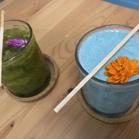 Yerba Tonica & Spirulina Colada  at Terrestre Cocina Compasión in San Juan