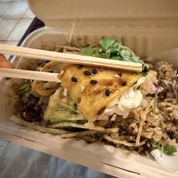 Absolutely gorgeous tasting vegan egg! ❤️ this was the special meal of the day, I’m always getting impressed by this place 😭😭😭  at Terrestre Cocina Compasión in San Juan