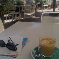 Flat white with oat milk at Muss Café in Oaxaca