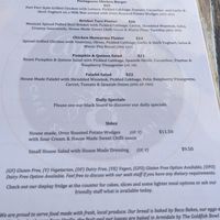 VE/VEO labelled clearly on the small menu at The Alternate Root in Uralla