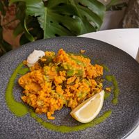 Paella at La Oveja Negra in Madrid