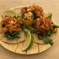 Tacos de Jackfruit a la barbacoa  at La Oveja Negra in Madrid