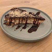 Tarta de chocolate y nata  at La Oveja Negra in Madrid