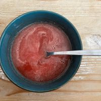 Gazpacho de sandía at La Oveja Negra in Madrid
