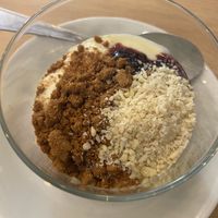 El postre del menú, muy rico   at La Oveja Negra in Madrid