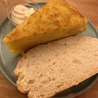 Spanish omelette!   at La Oveja Negra in Madrid