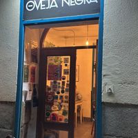 Outside entrance  at La Oveja Negra in Madrid