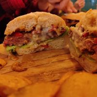 chutney burger at La Oveja Negra in Madrid