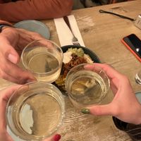 Nachos y vino  at La Oveja Negra in Madrid