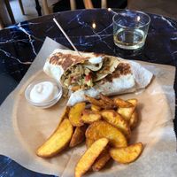 Seitan wrap  at La Oveja Negra in Madrid