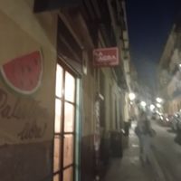 Entrance (apologies for my shitty phone) at La Oveja Negra in Madrid