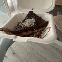 Chocolate & cream cake  at La Oveja Negra in Madrid