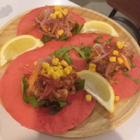 Tacos de jackfruit at La Oveja Negra in Madrid