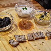 Tapenade, cheese and pâtés at La Oveja Negra in Madrid