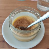 Menú del día: natillas at La Oveja Negra in Madrid