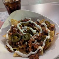 Nachos at La Oveja Negra in Madrid