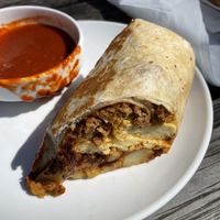 Breakfast burrito with beyond sausage    at Bandit Coffee Co in St Petersburg