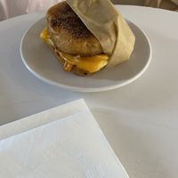 Egg sausage cheese sandwich   at Bandit Coffee Co in St Petersburg