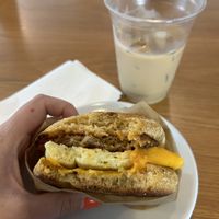 Vegan breakfast sandwich   at Bandit Coffee Co in St Petersburg