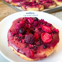 Vegan Forest Fruitdonut at La Donuteria in Trnava