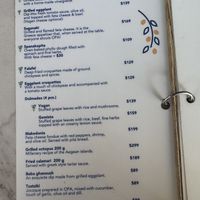 Menu  at OPA Greek Bistro in Puerto Vallarta