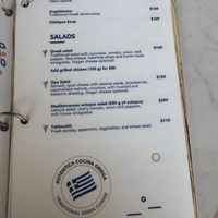 Menu  at OPA Greek Bistro in Puerto Vallarta