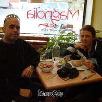 Enjoying a vegan lunch at the Magnolia at Magnolia Cafe in Guelph