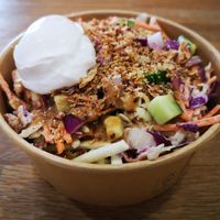 No Chick'n Teriyaki with optional added sour cream at Mr Potato in Leederville