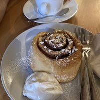 Cinnamon bun with vegan sweet cream cheese!  at Lagom in Bremen