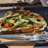 Vegan salmon sandwich at Lagom in Bremen