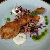 Stuffed Courgette Flower at The Gate - Islington in London