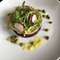 Beetroot and avocado tartare  at The Gate - Islington in London