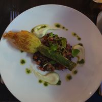 stuffed zucchini flower at The Gate - Islington in London