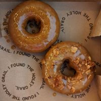 OG Glazed (top left) and Reincarnated (bottom right) at Holey Grail Donuts in Honolulu