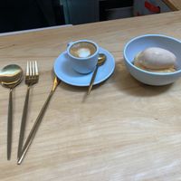 Dessert: quince and cashew ice cream at MARTi in San Miguel De Tucuman