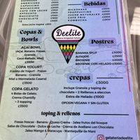 Menu  at Gelateria Deelite Italian Gelato in Puerto Viejo De Talamanca