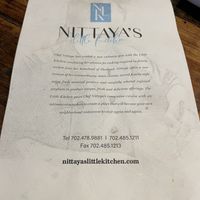Menu  at Nittaya's Little Kitchen in Las Vegas