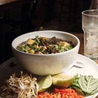 Vegan pho at Halong Vietnamita in Medellin