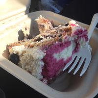 lemon blueberry cake at Vegan Vee in Nashville