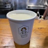 Hot soy milk with a little sugar   at Grandma's Tofu - เต้าหู้โฮมเมดคุณย่า in Chiang Mai