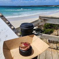 Vegan mudcake at Vivonne Bay General Store in Vivonne Bay