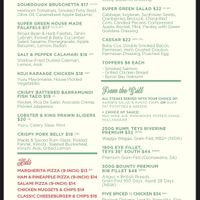 Menu 1  at The Glen Hotel in Eight Mile Plains