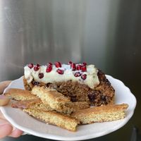 Vegan carrot cake and vegan Christmas pastry   at Manjari in Burgas