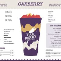 Menu   at Oakberry in Nice